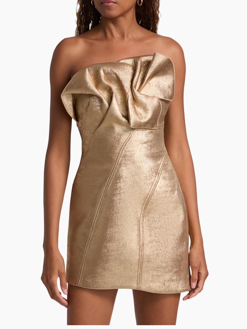 Acler finwood metallic minidress